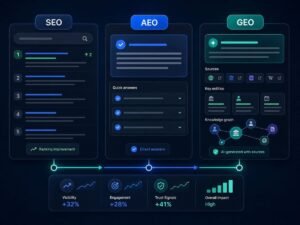 AEO vs SEO vs GEO: What’s the Difference and Why It Matters