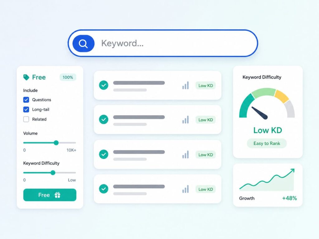 Keyword Research for Beginners: Find Low-Competition Keywords Free