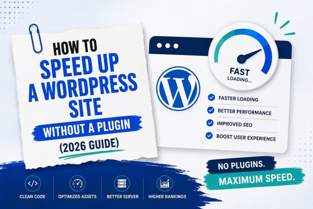 How to Speed Up a WordPress Site Without a Plugin (2026 Guide)