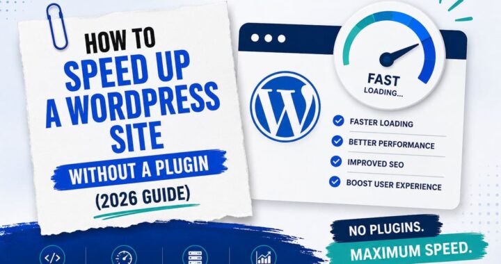 How to Speed Up a WordPress Site Without a Plugin (2026 Guide)