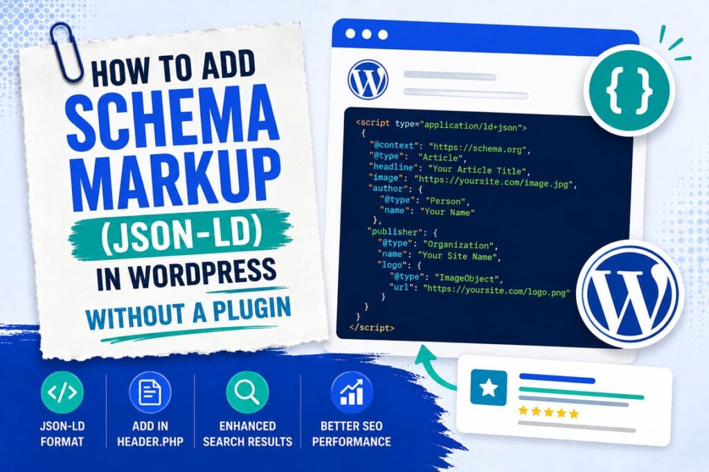 How to Add Schema Markup (JSON-LD) in WordPress Without a Plugin