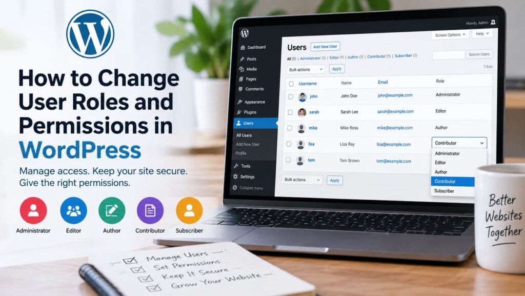 How to Change User Roles and Permissions in WordPress