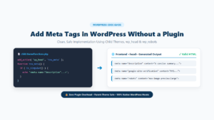 How to Add Meta Tags in WordPress Without a Plugin