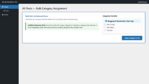 How to Add a Category to Multiple WordPress Posts at Once