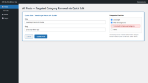How to Remove a Category From Multiple WordPress Posts